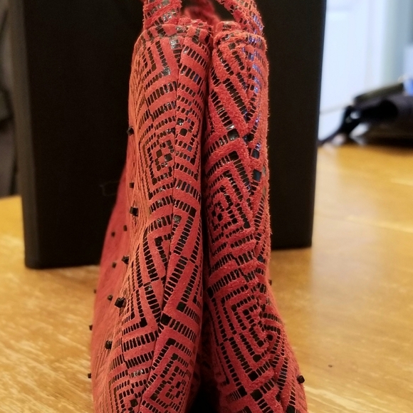 Michelle LaLonde Red/Black lambskin handbag - Picture 9 of 11